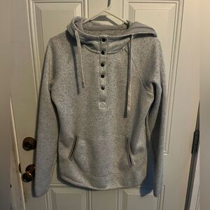 Thread supply Women’s Hoodie sweatshirt Medium Heather Gray Button-Up Hoodie